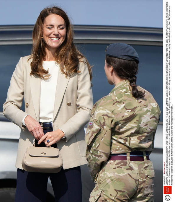 Księżna Kate, RAF Brize Norton, Oxfordshire, Wielka Brytania, 15.09.2021