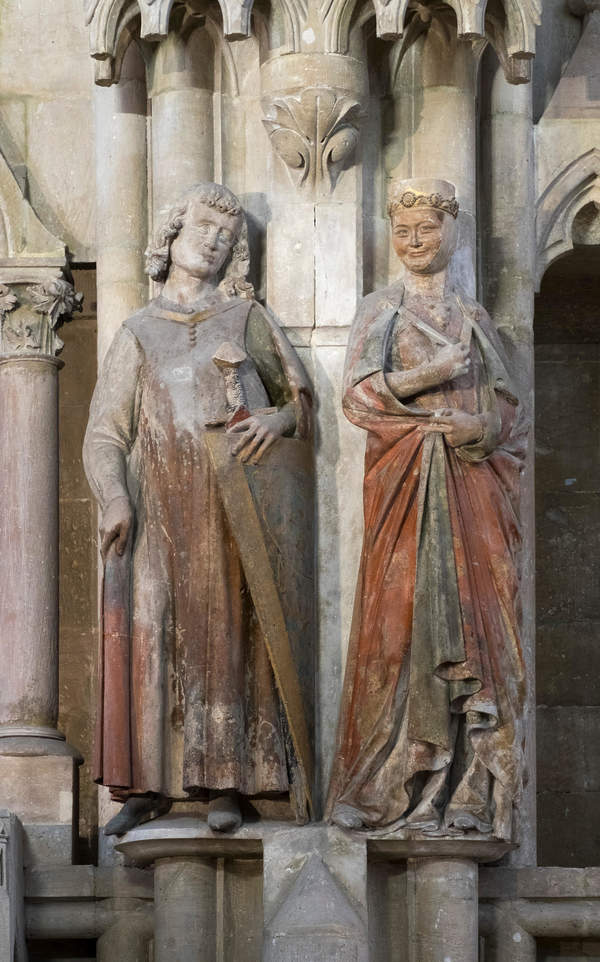 księżniczka Regelinda, córka Bolesława Chrobrego, margrabia Miśni Herman I (Hermann I.), katedra Naumburg w Saksonii-Anhalt