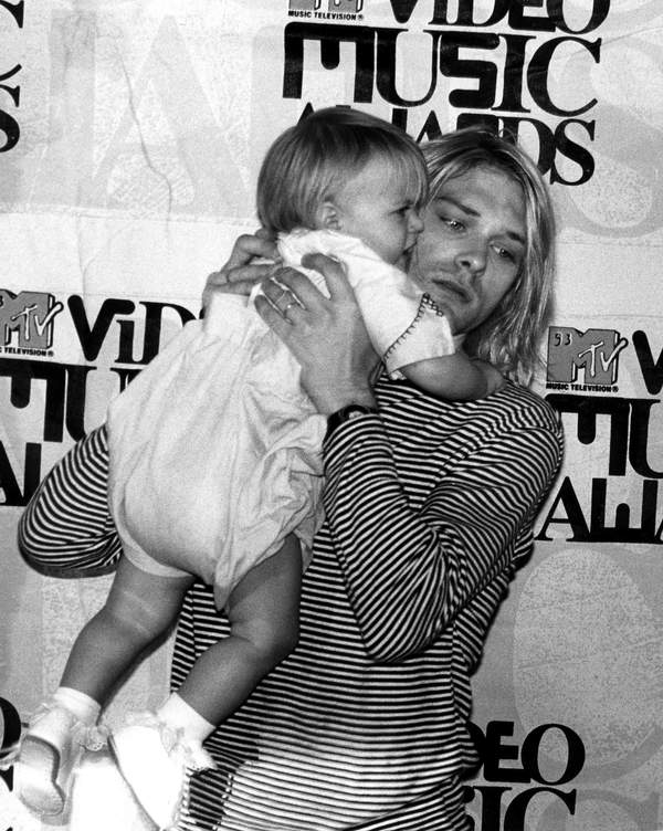 Kurt Cobain, córka Frances Bean Cobain, Wielka Brytania, styczeń 1993 roku