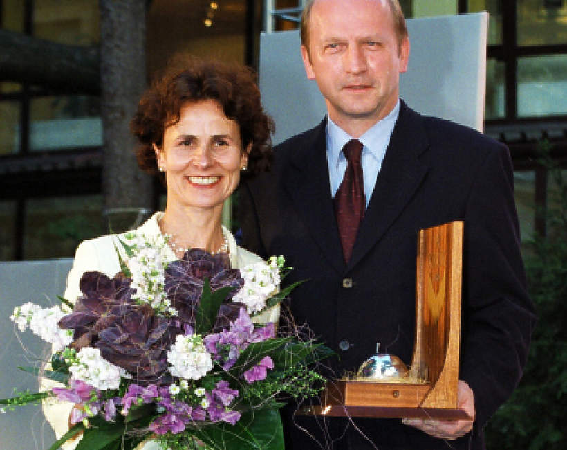 Maciej Płażyński, żona Elżbieta Płażyńska, Srebrne Jabłka „Pani”, Warszawa, 24.06.2002 rok