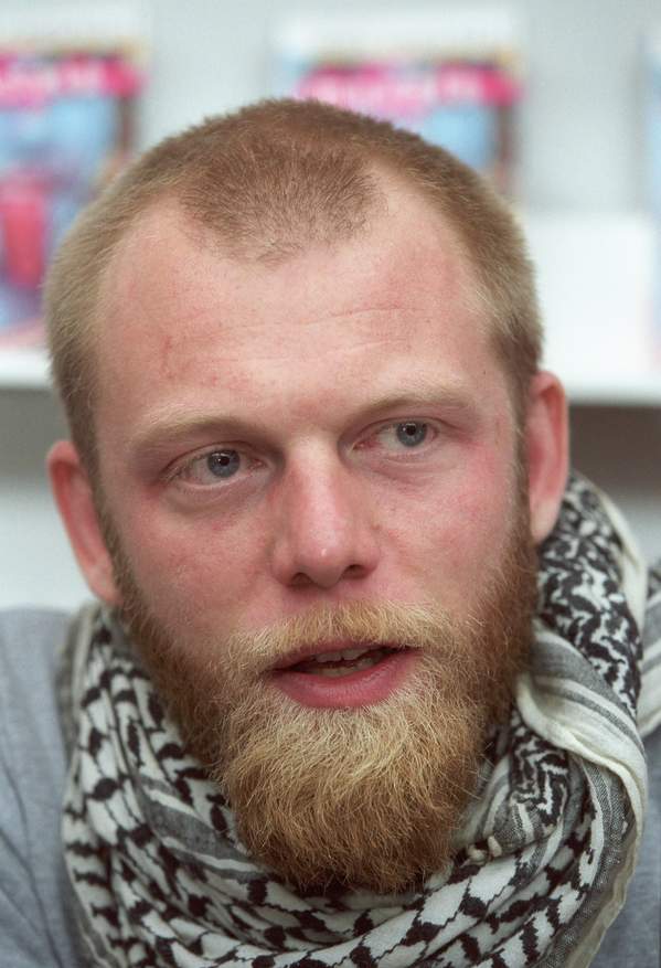 Max Cegielski, dziennikarz, Kraków, targi książki, 26.10.2002 rok