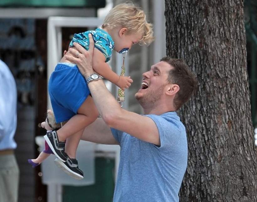 Michael Buble z synem Noah, Miami, Floryda, 2015