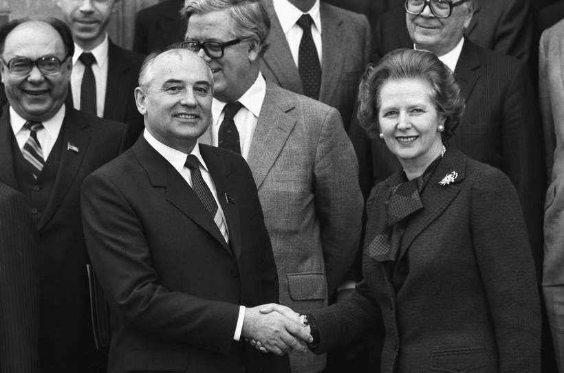 Michaił Gorbaczow, były prezydent Rosji, premier Wielkiej Brytanii Margaret Thatcher, Wielka Brytania, 16.12.1984 rok