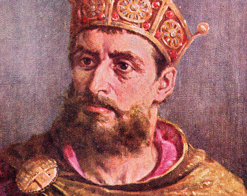 Mieszko Mieczysław II Lambert Gnuśny Piast (990 -1034), władca Polski. Reprodukcja