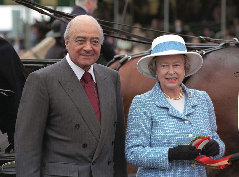 Mohamed Al-Fayed i królowa Elżbieta II, 18.05.1997