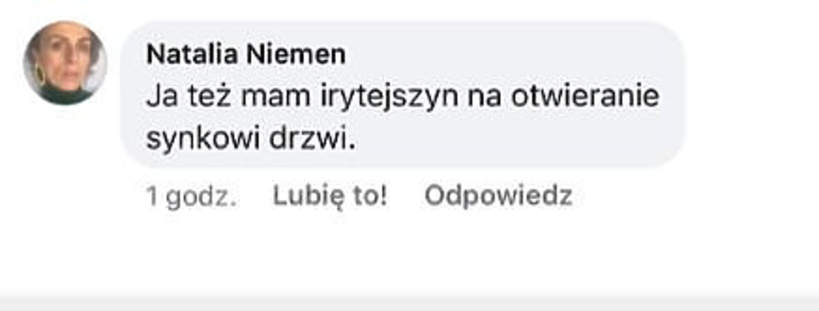 Natalia Niemen: komentarz na Facebooku o synu Edyty Górniak