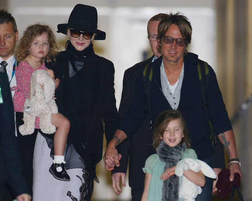 Nicole Kidman, Keith Urban, córki Nicole Kidman, Faith Margaret, Sunday Rose, 11.06.2014 r., Sydney