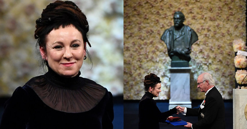 Olga Tokarczuk odebrała Nagrodę Nobla w pięknej sukience od Gosi