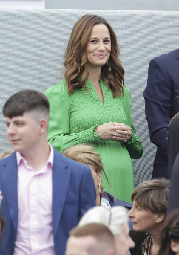 Pippa Middleton w trzeciej ciąży, platynowy jubileusz królowej Elżbiety II, Pałac Buckingham, Londyn, Wielka Brytania, 04.06.2022 rok