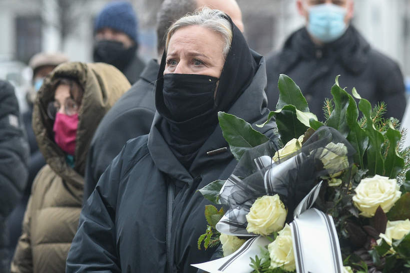 Pogrzeb Piotra Machalicy: Krystyna Janda, 18.12.2020