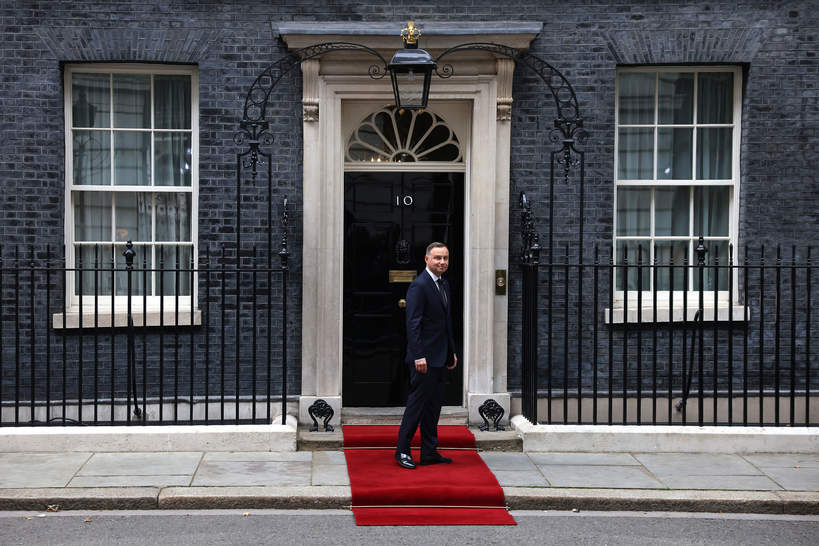 Prezydent Andrzej Duda przy Downing Street, Londyn, Wielka Brytania, 18.09.2022 rok