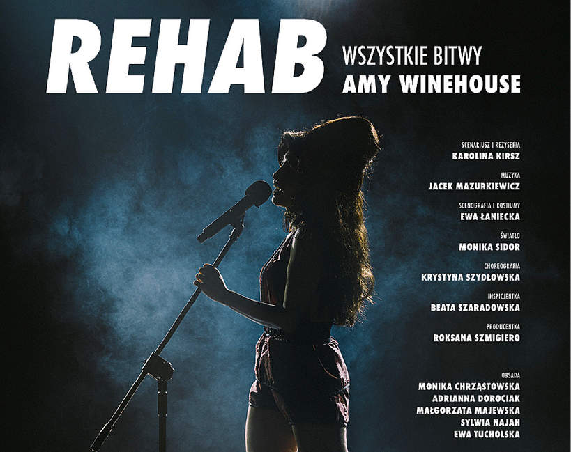Rehab Amy Winehouse. Autor zdjęcia: Maurycy Stankiewicz. Projekt: Grzegorz Komorowski. Na zdjęciu Sylwia Najah