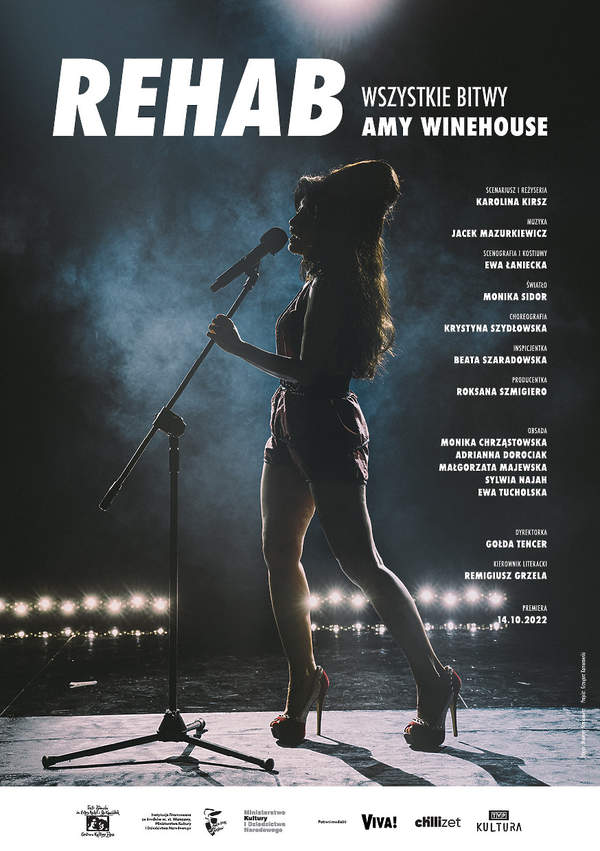 Rehab Amy Winehouse. Autor zdjęcia: Maurycy Stankiewicz. Projekt: Grzegorz Komorowski. Na zdjęciu Sylwia Najah