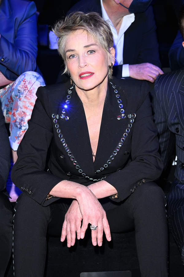 Sharon Stone, pokaz mody  Dolce & Gabbana, Milan Fashion Week Jesień/Zima 2022/2023, 26.02.2022