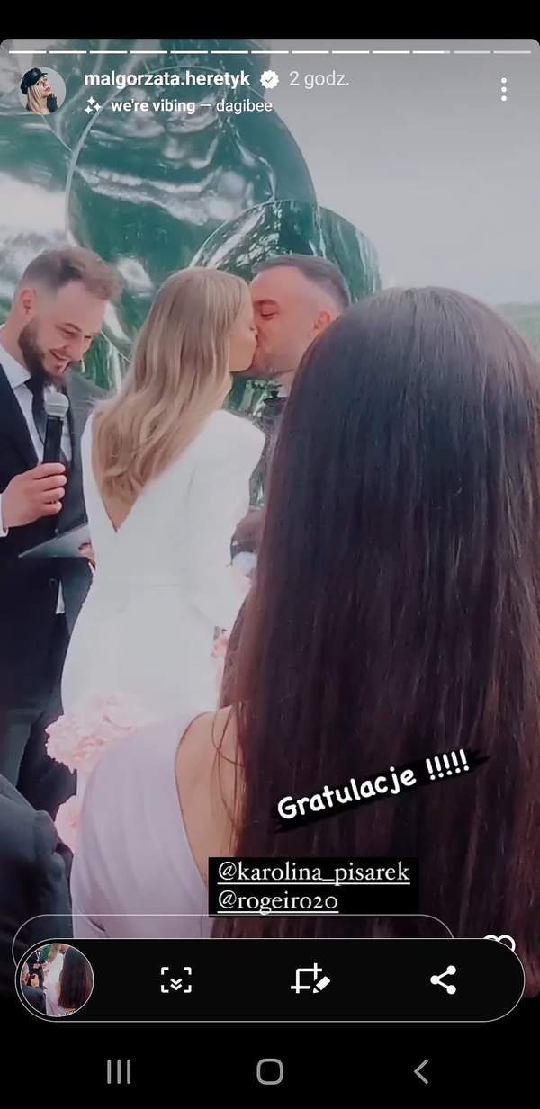 Ślub Karoliny Pisarek, Instagram