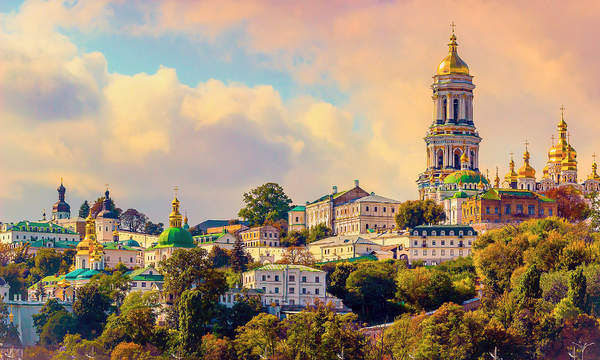 Ukraina, Kijów, widok na Kijów, cerkiew Kijów