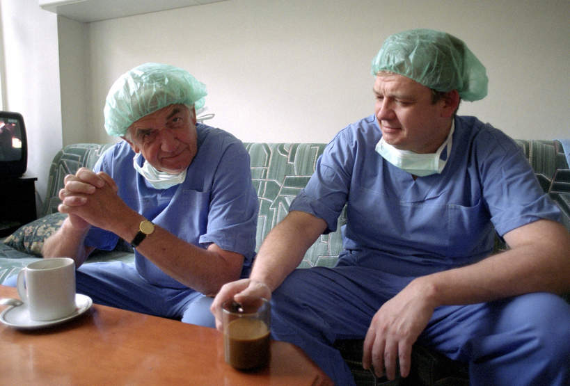 Zbigniew Religa, Grzegorz Religa, Anin, Instytut Kardiologii, czerwiec 2004 roku