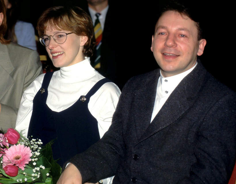 Zbigniew Zamachowski z żoną Anną Komornicką, 1999