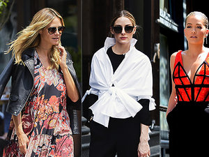 Heidi Klum, Olivia Palermo, Rita Ora, Rosie Huntington-Whiteley, Diane Kruger w barwnych stylizacjach