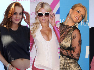 Lindsay Lohan, Paris Hilton, Britney Spears i Charlie Sheen jako imprezowe ikony
