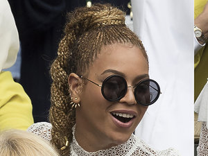 Beyonce w okularach i koronkowej sukience