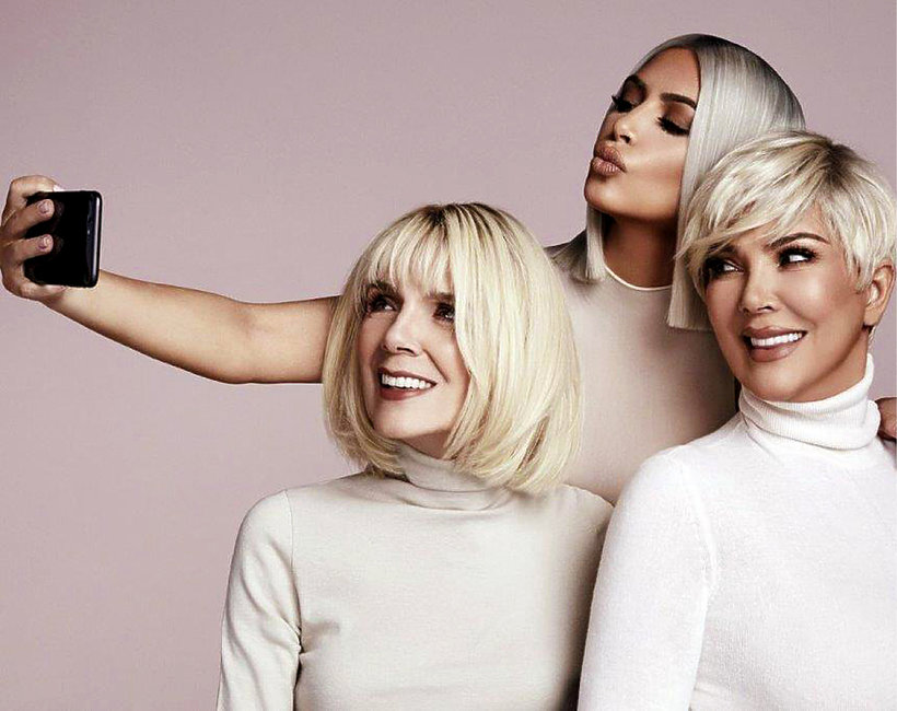 Babcia Kim Kardashian w kampanii najnowszych kosmetyków marki KKW Beauty