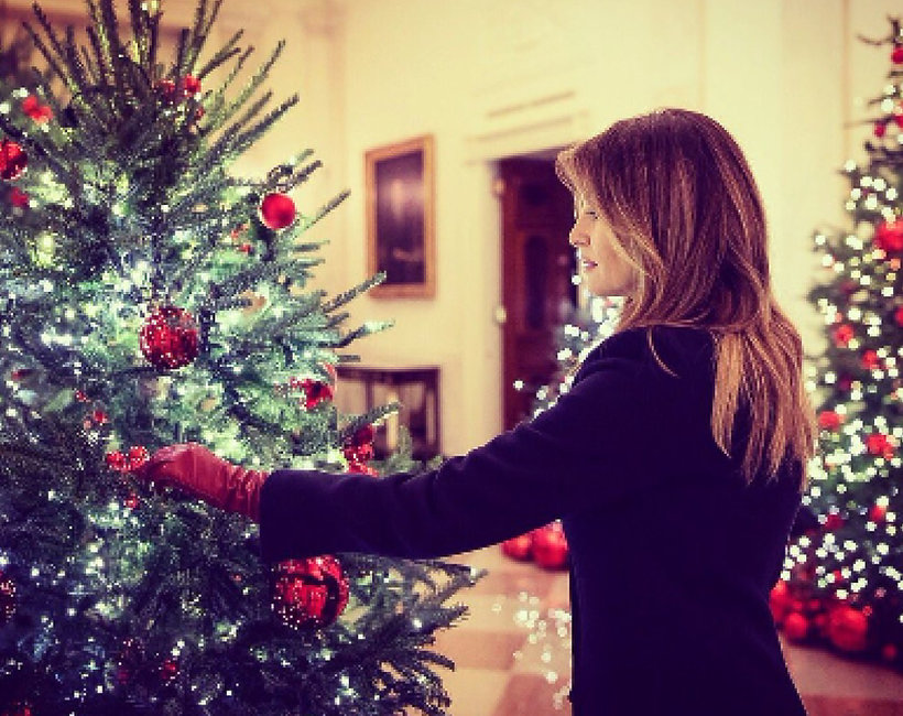 Biały Dom - Melania Trump pokazała dekoracje na Święta Boże Narodzenie 2018 FLOTUS decorations White House