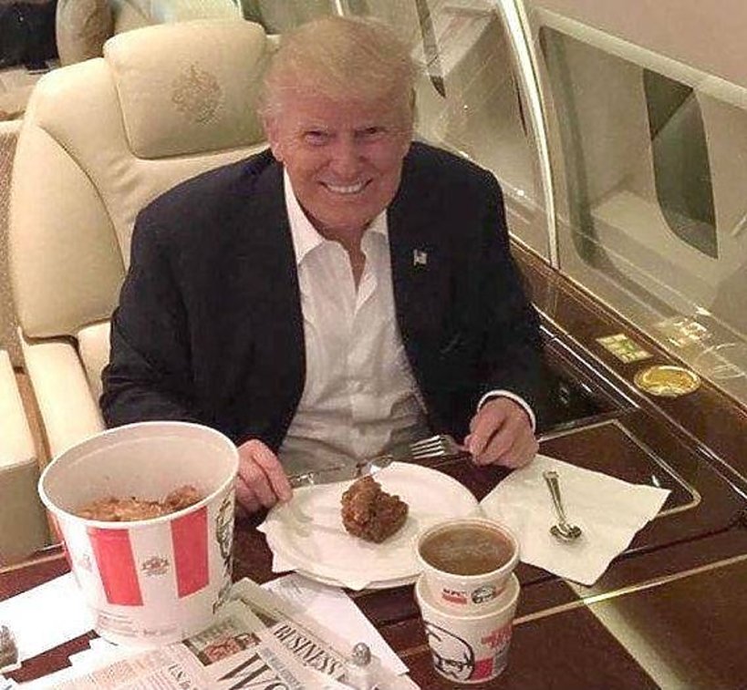 Donald Trump je fast food - McDonald, KFC