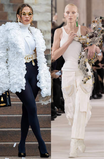 Jennifer Lopez na pokazie Schiaparelli kolekcja haute couture
