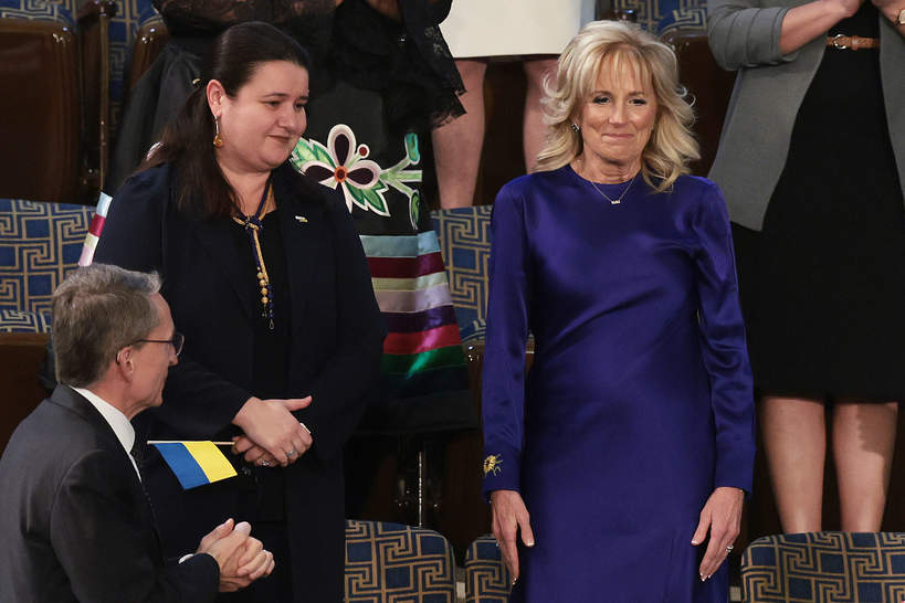 Jill Biden sukienka wspiera Ukraine 1