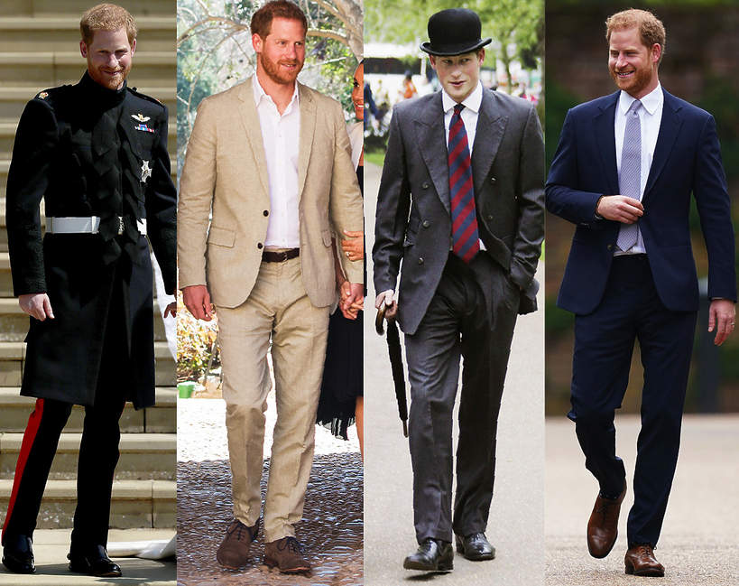 Książę Harry styl jak się ubiera metamorfozy garnitur