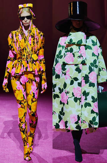 pokaz kolekcji Richard Quinn jesien wybieg moda looki