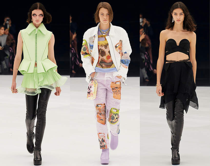 Pokazy mody wiosna lato 2022 kolekcje trendy moda Givenchy sylwetki z pokazu stylizacje