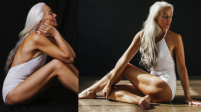 61-letnia modelka reklamuje kostiumy kąpielowe