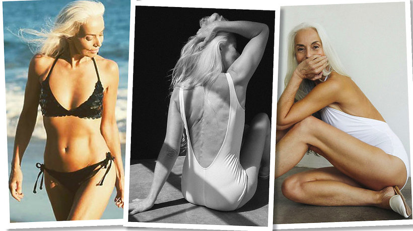 61-letnia modelka reklamuje kostiumy kąpielowe