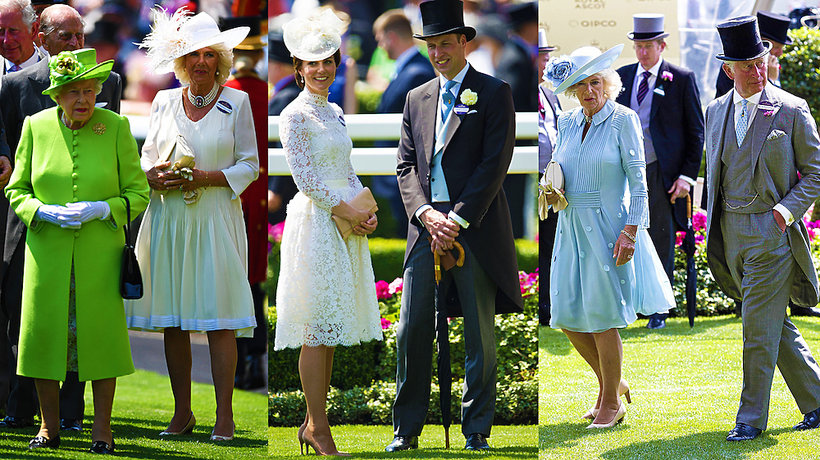 Brytyjska rodzina królewska na wyścigach w Ascot