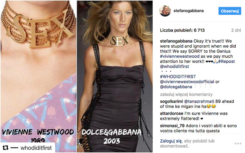 Dolce&Gabbana przyznają się do plagiatu