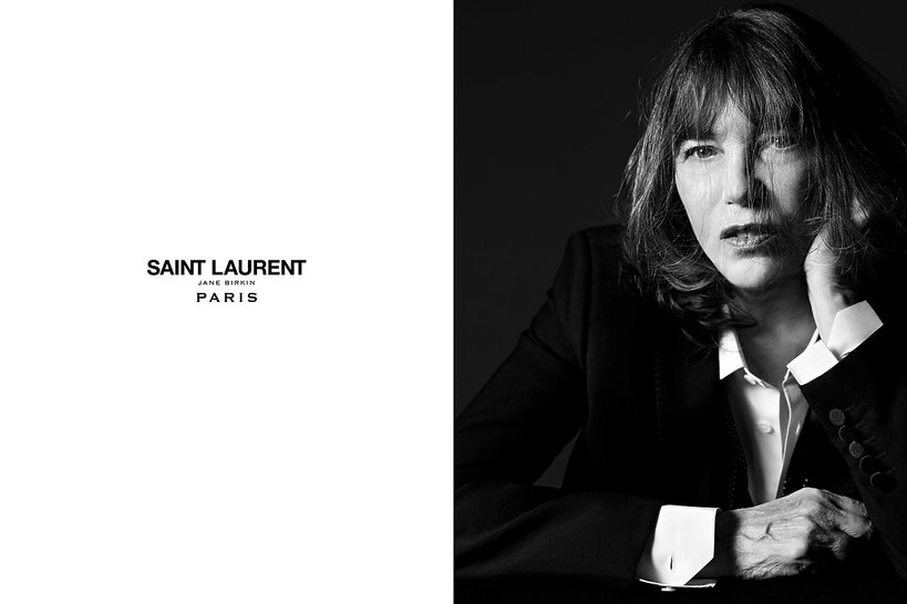 Jane Birkin w kampanii Saint Laurent