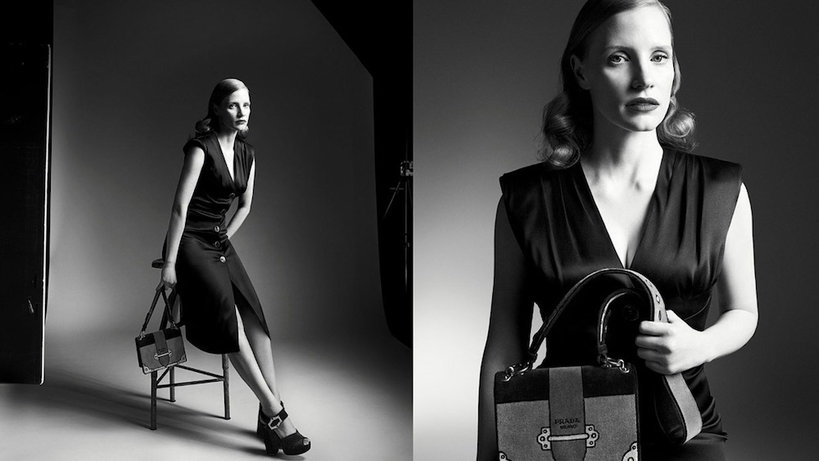 Jessica Chastain w najnowszej kampanii domu mody Prada