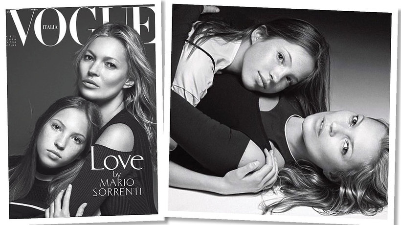 Kate Moss i jej córka Lila Grace na okładce włoskiego Vogue'a.