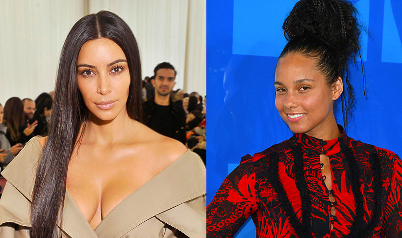  Kim Kardashian i Alicia Keys bez makijażu