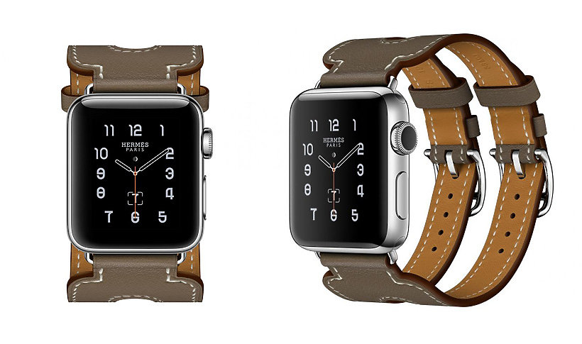 Kolekcja zegarków Hermèsa i Apple.
