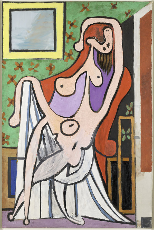 Pablo Picasso i Alberto Giacometti na wystawie w Paryżu