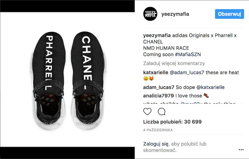 Pharrell Williams zaprojektował buty sportowe dla Chanel