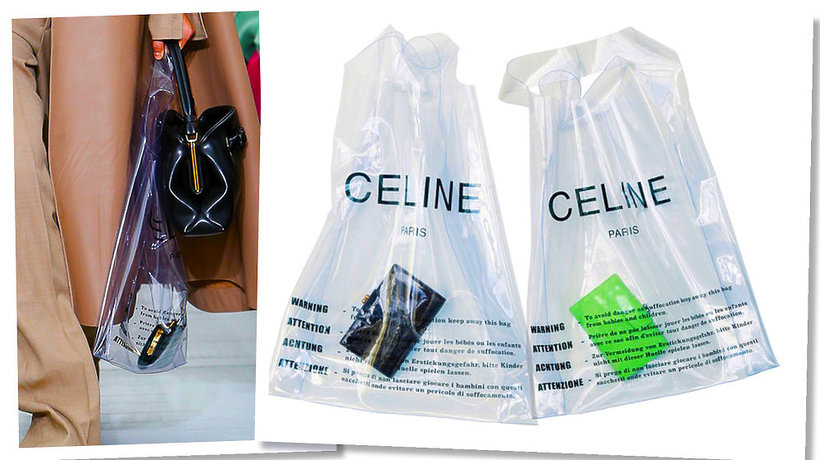 Plastikowa torba na zakupy domu mody Céline za trzy tysiące złotych
