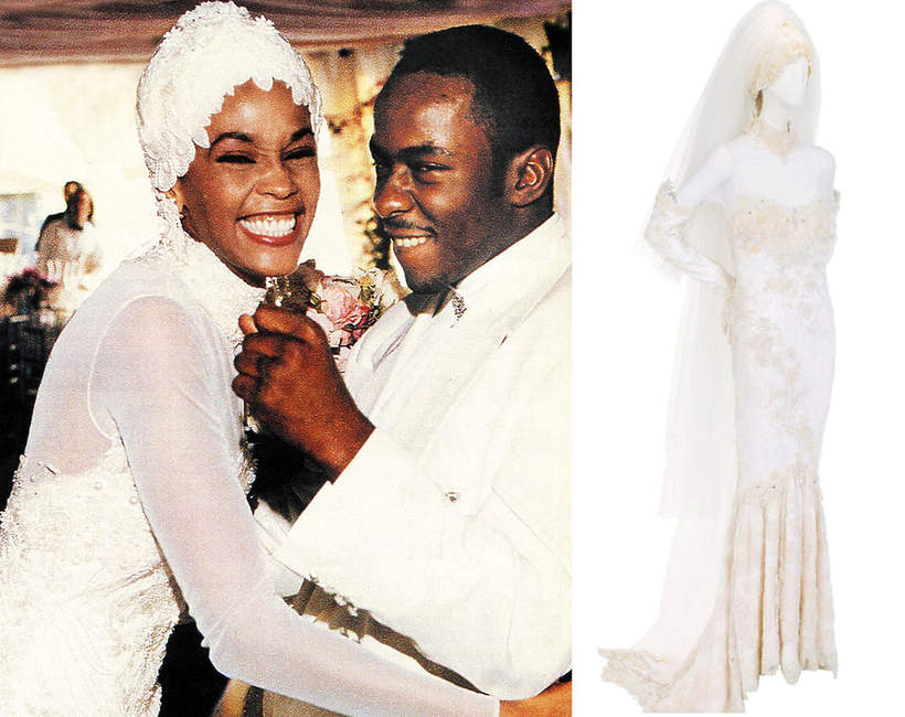 suknia ślubna Whitney Houston trafia na aukcj