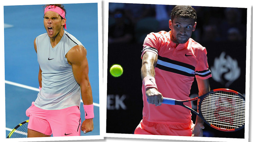 Tenisiści w różowych strojach na Australian Open